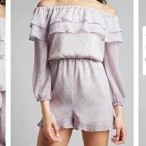 Express Lavender and Gold Patterned Romper